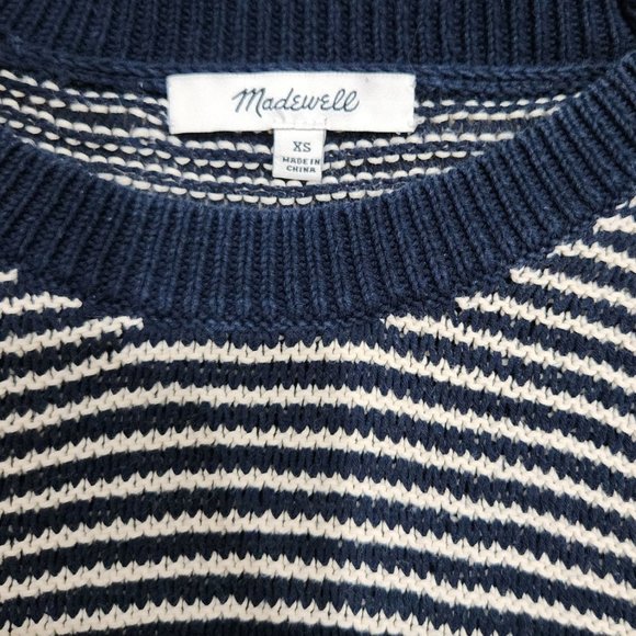 Madewell Dockline Pullover Blue/White Stripped Sweater Size XS - Picture 6 of 7